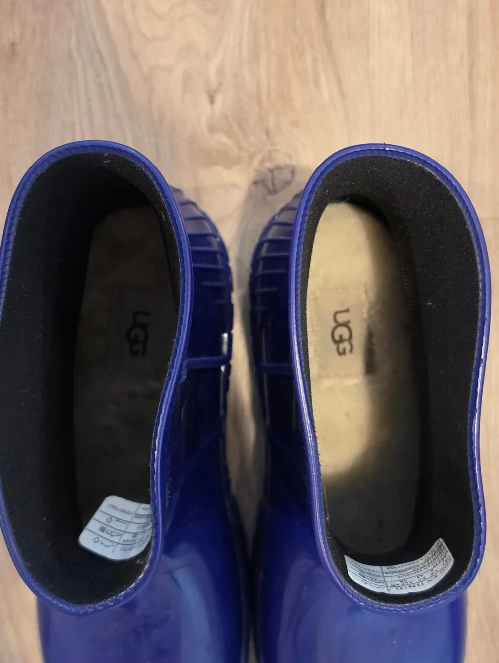 UGG Womans Drizlita Genuine Shearling Lined Blue Rain Boots